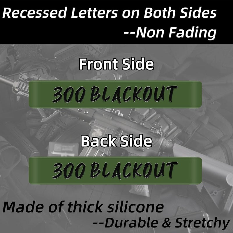Magsaddle 12 Pack .300 Blackout Magazine Marking Bands .300 BLK .300BO Caliber Identification Holster Accessories - Image 2